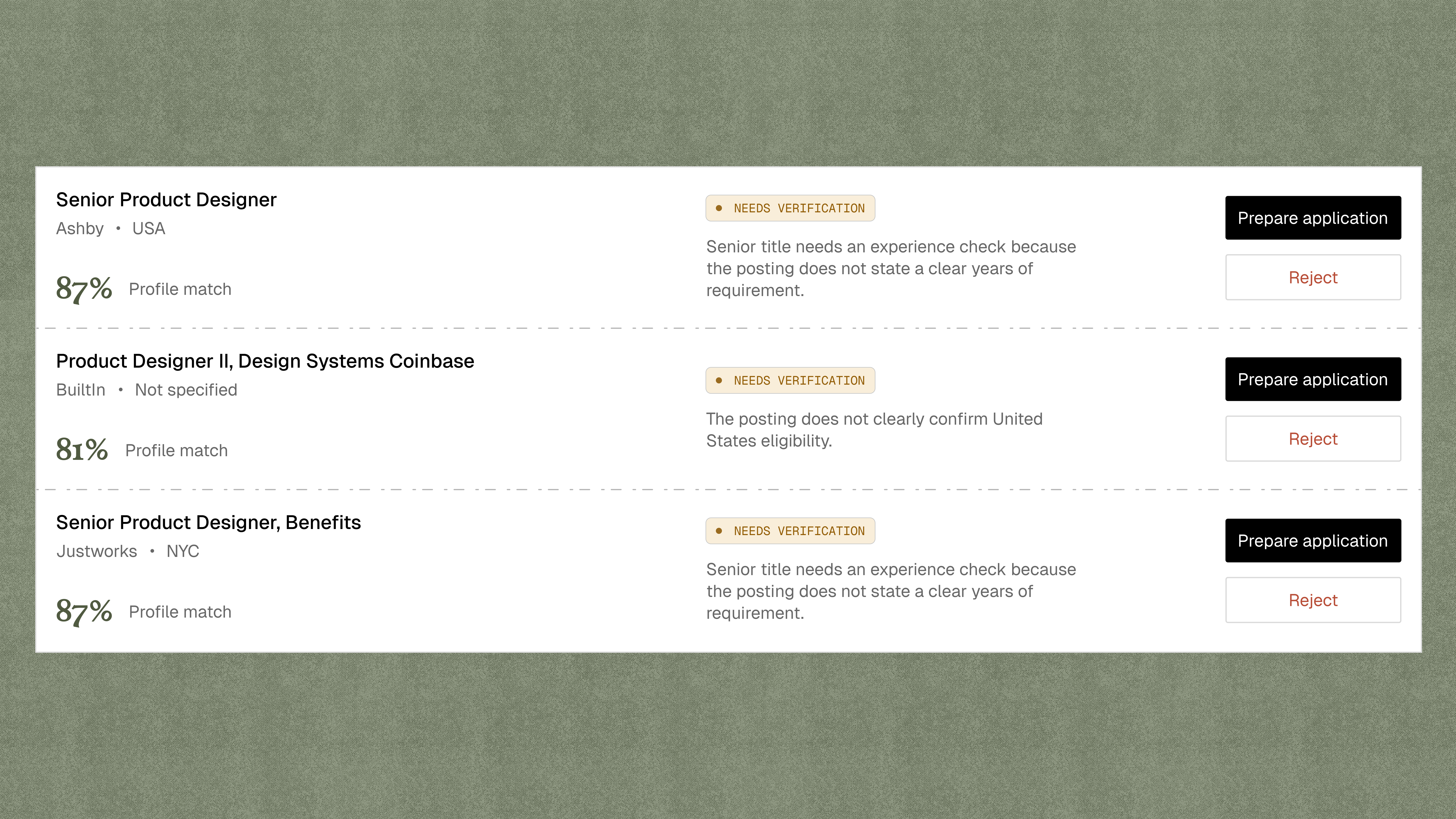 Scout job-search workspace